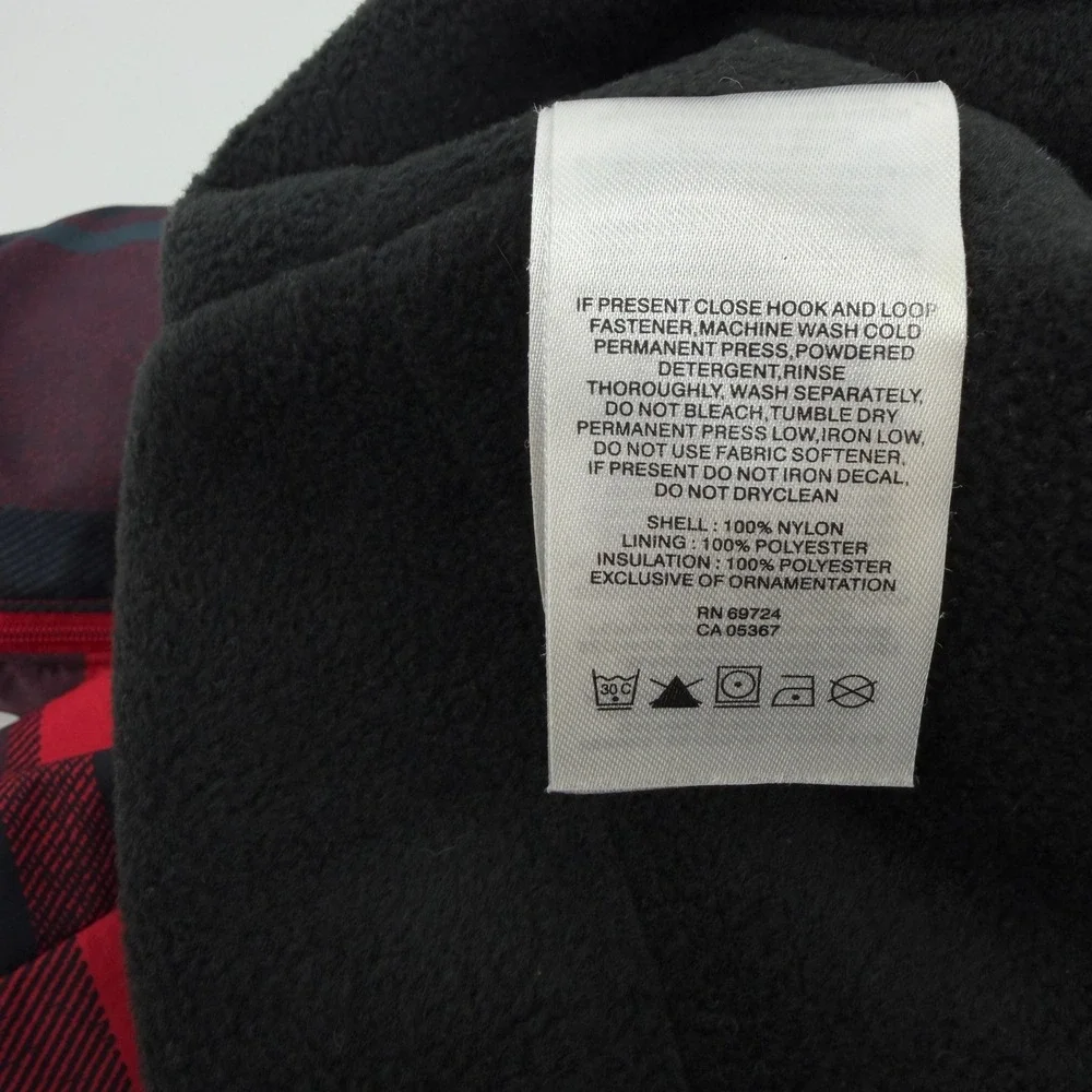 Columbia Toddler Plaid Snow Overalls Bib Pants‎ Fleece Lined 4T Red Gray
